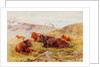 Highland Landscape with Cattle by John Isaac Richardson