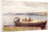 Ferrying Sheep on a Scottish Loch by John Isaac Richardson