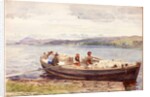 Ferrying Sheep on a Scottish Loch by John Isaac Richardson
