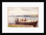 Ferrying Sheep on a Scottish Loch by John Isaac Richardson
