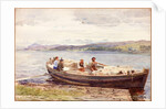 Ferrying Sheep on a Scottish Loch by John Isaac Richardson