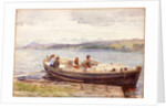Ferrying Sheep on a Scottish Loch by John Isaac Richardson