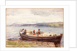 Ferrying Sheep on a Scottish Loch by John Isaac Richardson
