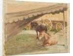 Two Horses Resting, 1884 by John Atkinson