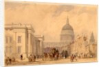 The Post Office, St Martins le Grand, London, with St Paul's in the Distance by William Clarkson Stanfield