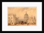 The Post Office, St Martins le Grand, London, with St Paul's in the Distance by William Clarkson Stanfield