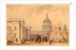 The Post Office, St Martins le Grand, London, with St Paul's in the Distance by William Clarkson Stanfield