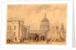 The Post Office, St Martins le Grand, London, with St Paul's in the Distance by William Clarkson Stanfield