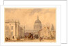 The Post Office, St Martins le Grand, London, with St Paul's in the Distance by William Clarkson Stanfield
