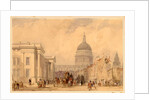 The Post Office, St Martins le Grand, London, with St Paul's in the Distance by William Clarkson Stanfield