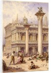 Library of St Mark's Square, Venice, 1868 by Myles Birket Foster