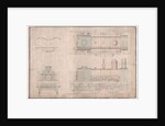 Construction drawing, 0-4-2 locomotive and tender by R. and W. Hawthorn and Co. for the Stanhope and Tyne Railway Co by English School