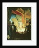 A Scene in a Theatre: A Performance Seen from a Box in which Three figures are Standing, 1908 by James Dickson Innes
