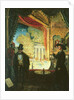 A Scene in a Theatre: A Performance Seen from a Box in which Three figures are Standing, 1908 by James Dickson Innes