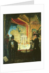 A Scene in a Theatre: A Performance Seen from a Box in which Three figures are Standing, 1908 by James Dickson Innes