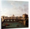 Rome, A View of the Tiber with the Castel Sant'angelo and Saint Peter's Basilica by Antonio Joli
