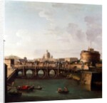 Rome, A View of the Tiber with the Castel Sant'angelo and Saint Peter's Basilica by Antonio Joli