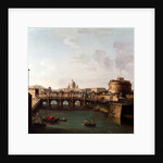 Rome, A View of the Tiber with the Castel Sant'angelo and Saint Peter's Basilica by Antonio Joli