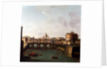 Rome, A View of the Tiber with the Castel Sant'angelo and Saint Peter's Basilica by Antonio Joli