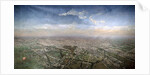 General view of Paris from a hot-air balloon, 1855 by Victor Navlet