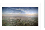 General view of Paris from a hot-air balloon, 1855 by Victor Navlet