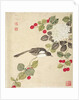 One of a series of paintings of birds and fruit, late 19th century by Guochen Wang
