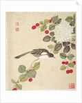 One of a series of paintings of birds and fruit, late 19th century by Guochen Wang