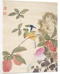 One of a series of paintings of birds and fruit, late 19th century by Guochen Wang