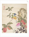 One of a series of paintings of birds and fruit, late 19th century by Guochen Wang