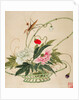 One of a series of paintings of flowers and insects, late 19th century by Hua Liu