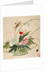 One of a series of paintings of flowers and insects, late 19th century by Hua Liu