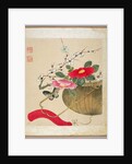 One of a series of paintings of flowers and insects, late 19th century by Hua Liu