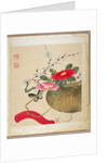 One of a series of paintings of flowers and insects, late 19th century by Hua Liu