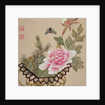One of a series of paintings of flowers and insects, late 19th century by Hua Liu