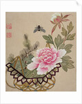 One of a series of paintings of flowers and insects, late 19th century by Hua Liu