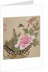 One of a series of paintings of flowers and insects, late 19th century by Hua Liu