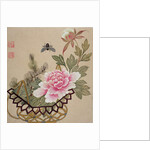 One of a series of paintings of flowers and insects, late 19th century by Hua Liu