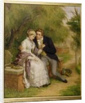 The Lover's Seat: Shelley and Mary Godwin in Old St. Pancras Churchyard, 1877 by William Powell Frith
