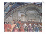 The Loggia and Palazzo della Signoria, Sassetti Chapel, 1483 by Domenico (1449-94) Ghirlandaio