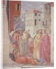 The Distribution of Alms and Death of Ananias by Tommaso Masaccio