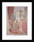 The Distribution of Alms and Death of Ananias by Tommaso Masaccio