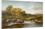 Stepping Stones on the river Llugwy, 1889 by David Bates
