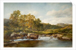 Stepping Stones on the river Llugwy, 1889 by David Bates