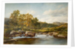Stepping Stones on the river Llugwy, 1889 by David Bates
