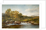 Stepping Stones on the river Llugwy, 1889 by David Bates