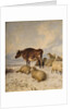 Cows and Sheep in Snowscape, 1864 by Thomas Sidney Cooper