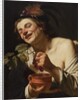 Smiling Young Man Squeezing Grapes, 1622 by Gerrit van Honthorst