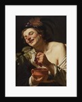 Smiling Young Man Squeezing Grapes, 1622 by Gerrit van Honthorst