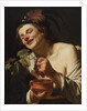 Smiling Young Man Squeezing Grapes, 1622 by Gerrit van Honthorst
