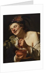 Smiling Young Man Squeezing Grapes, 1622 by Gerrit van Honthorst